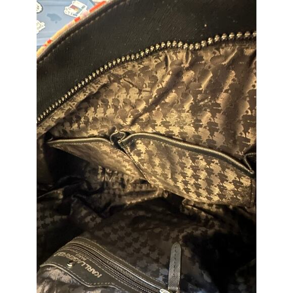 Karl Lagerfeld Paris Tote Bag Colorful Leaf Print Large Shoulder Carryall Purse - Picture 6 of 6